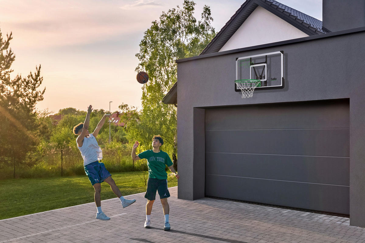 BASKETBALLSTÄNDER - Transparent/Schwarz, KONVENTIONELL, Kunststoff/Metall (110/71/60cm) - Salta