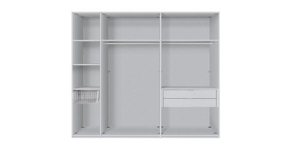 SCHWEBETÜRENSCHRANK in Sonoma Eiche, Weiß - Alufarben/Weiß, KONVENTIONELL, Holzwerkstoff/Metall (250/216/68cm) - Hom`in