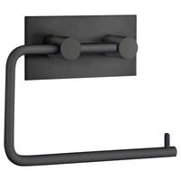 TOILETTENPAPIERHALTER BESLAGSBODEN ECKIG Schwarz  - Schwarz, Basics, Metall (13,4/10,7/3cm) - Smedbo