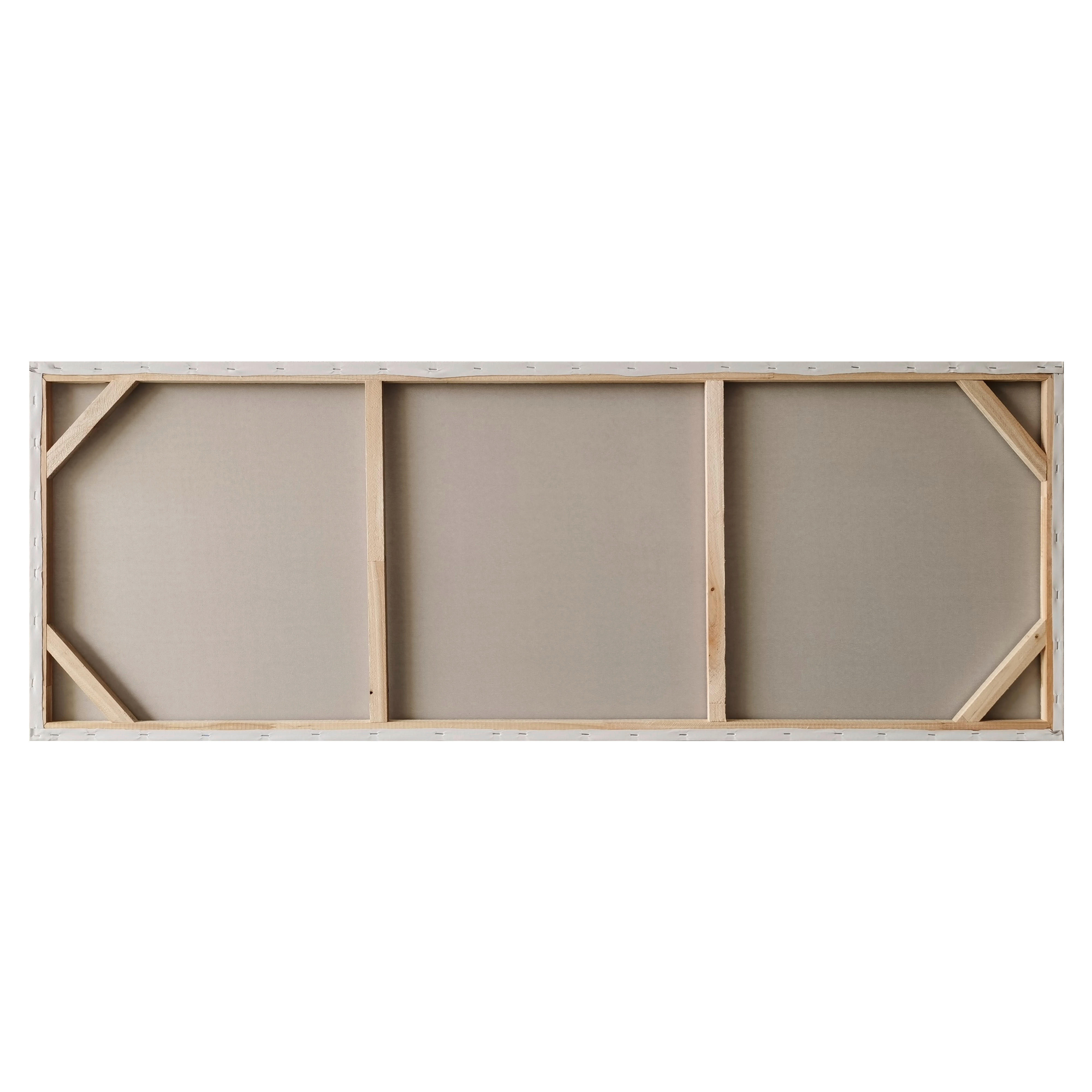 OLEJOMAĽBA, abstraktné, 150/55 cm  - hnedá/biela, Design, drevo/textil (150/55cm) - Monee