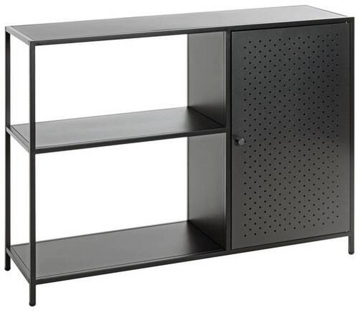 REGAL Schwarz  - Schwarz, Design, Metall (100/75/30cm)