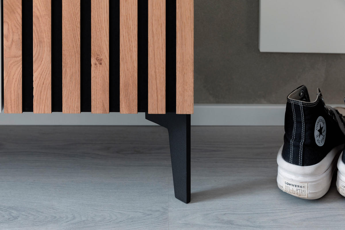 GARDEROBE 4-teilig  in 200/200/30 cm  - Weiss/Eichefarben, Design, Holz/Holzwerkstoff (200/200/30cm) - Moderano