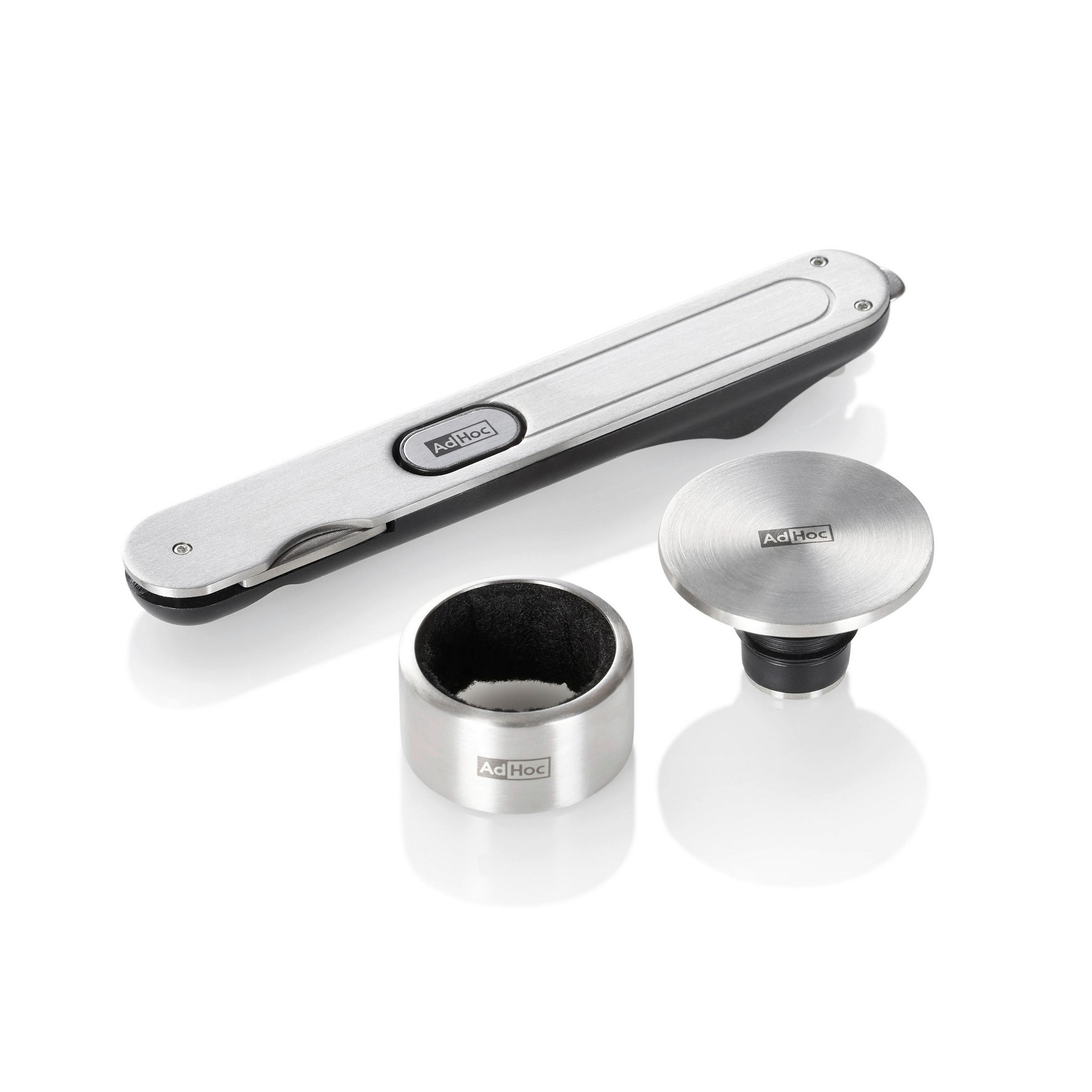 WEINZUBEHÖR-SET - Edelstahlfarben, Basics, Metall (19,3/4/9,2cm) - AdHoc