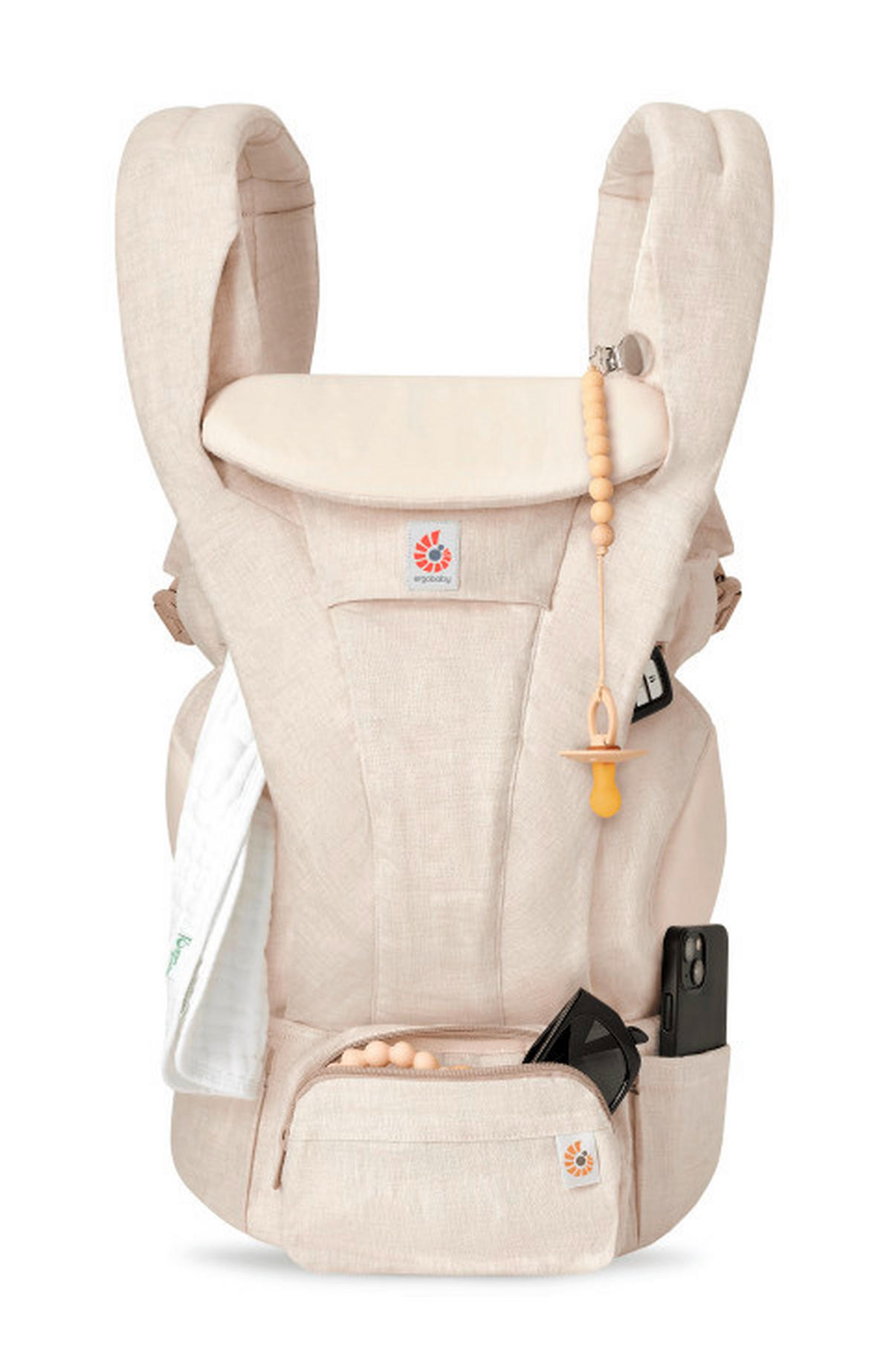 KENGUR NOSILJKA  Omni Deluxe Linen  - ecru, Osnovno, tekstil (26.5/27.5/14.8cm) - Ergo Baby
