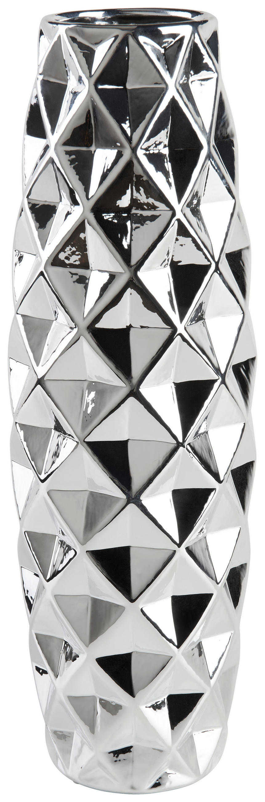VÁZA 47 cm  - ezüstszínű, Basics, kerámia (15/47cm) - Ambia Home