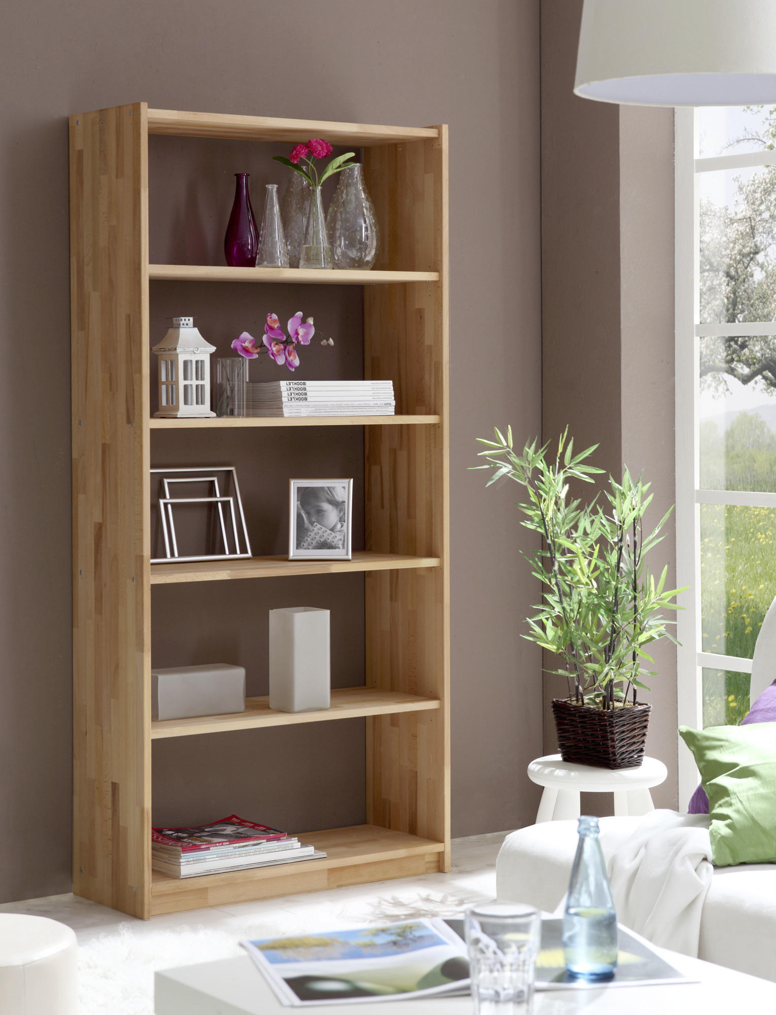 REGAL Buche massiv Buchefarben  - Buchefarben, Basics, Holz (80/179/31cm) - MID.YOU