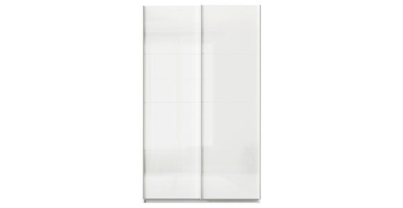 SCHWEBETÜRENSCHRANK in Weiß - Chromfarben/Weiß, KONVENTIONELL, Holzwerkstoff/Metall (136/210/57cm) - Xora
