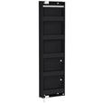 SCHUHSCHRANK 50/195/18 cm  - Anthrazit, Design, Glas/Holzwerkstoff (50/195/18cm) - Xora