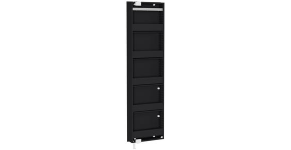 SCHUHSCHRANK 50/195/18 cm - Anthrazit, Design, Glas/Holzwerkstoff (50/195/18cm) - Xora