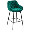 BARHOCKER in Holz, Metall, Textil Grün, Schwarz  - Schwarz/Grün, Modern, Holz/Textil (55/105/57cm) - Livetastic