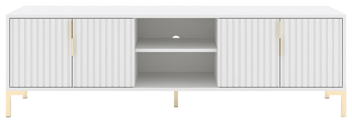 LOWBOARD Flinn  in 165/50/40 cm  - Goldfarben/Weiß, Design, Holzwerkstoff/Metall (165/50/40cm) - Boxxx