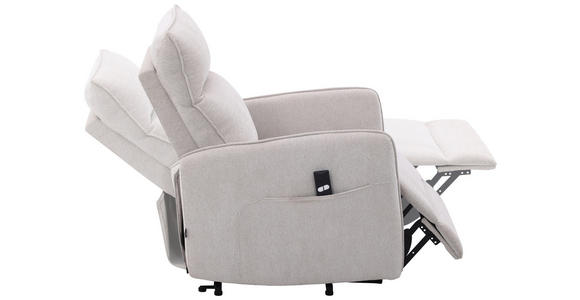 RELAXSESSEL Leinenoptik    - Schwarz/Naturfarben, Design, Textil/Metall (74/101/92cm) - Carryhome