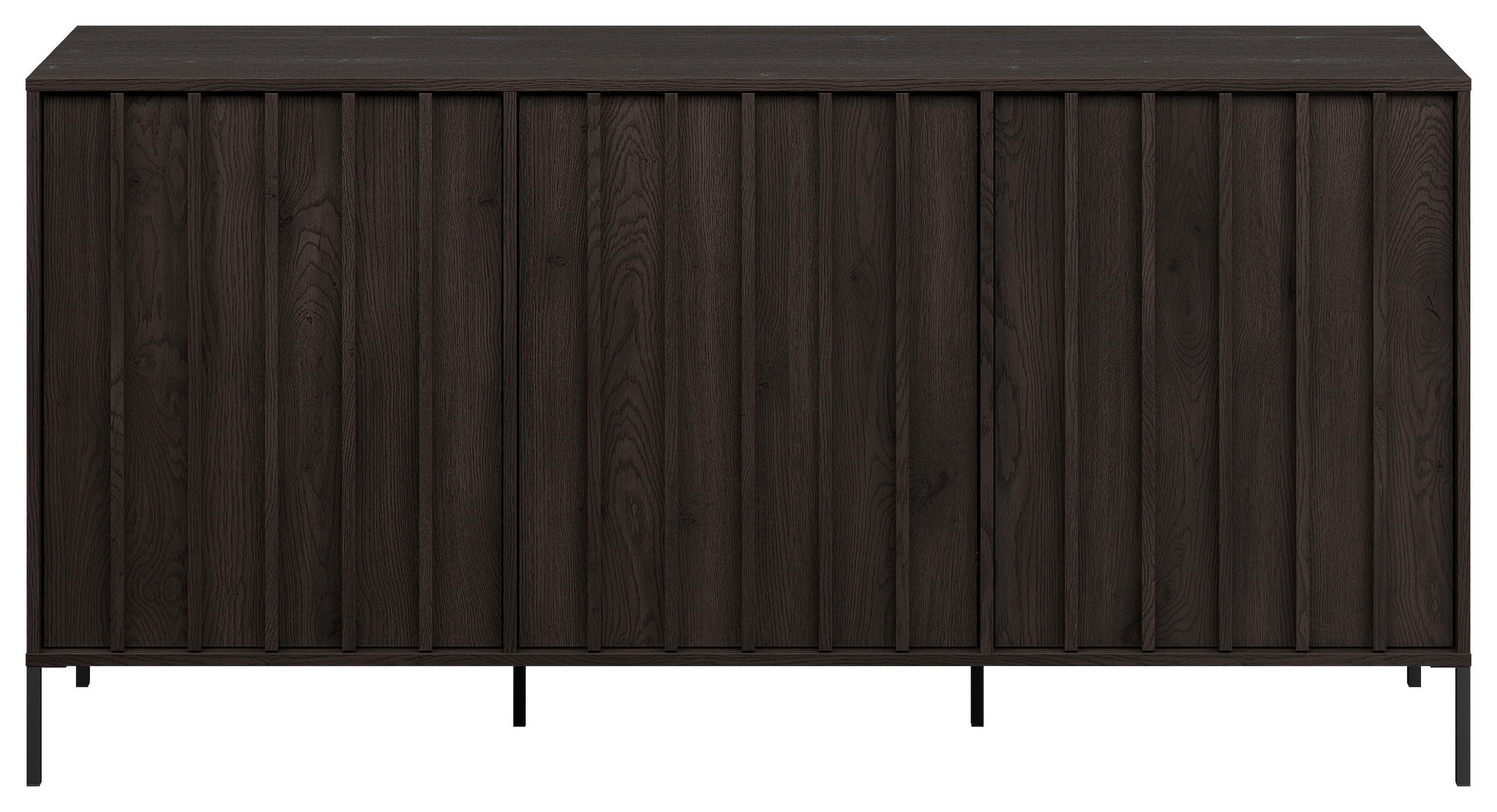 SIDEBOARD 180/88,2/40 cm  - Wengefarben/Schwarz, Design, Holz/Metall (180/88,2/40cm) - MID.YOU