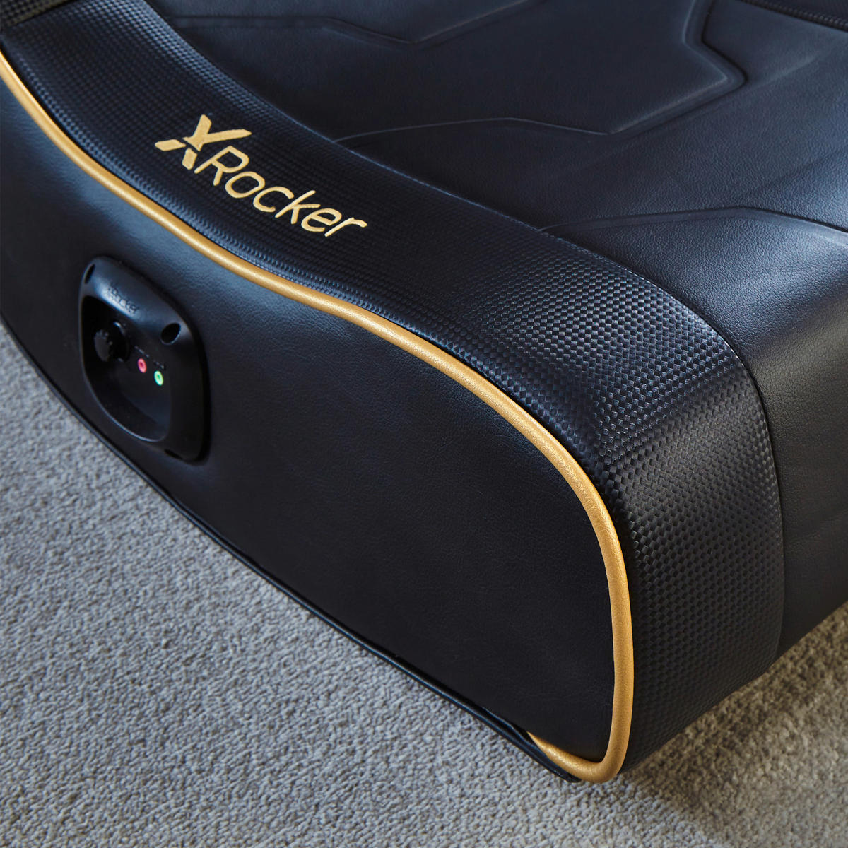 GAMINGSESSEL Schwarz, Goldfarben Textil   - Goldfarben/Schwarz, MODERN, Textil (42/64/75cm) - X Rocker
