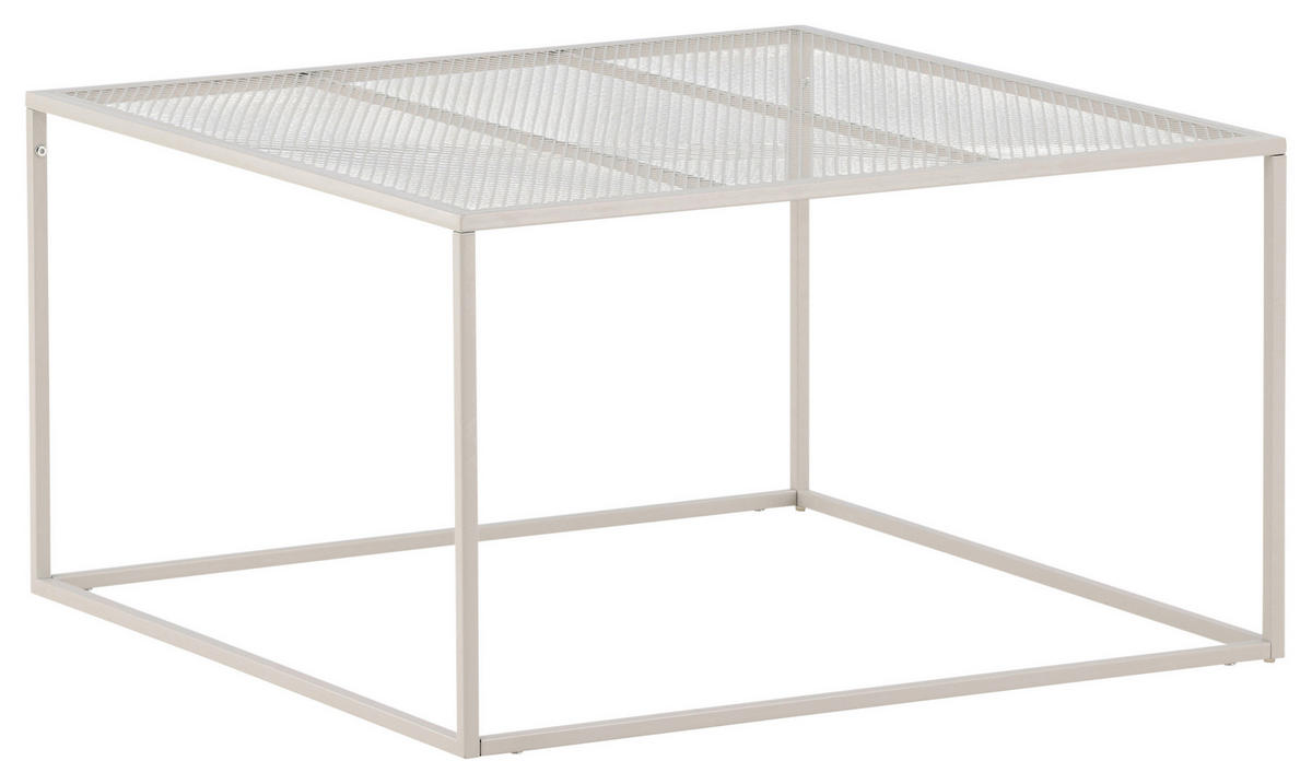 COUCHTISCH 80/80/45 cm quadratisch Beige  - Beige, Design, Metall (80/80/45cm) - Livetastic