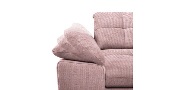 ECKSOFA in Mikrofaser Altrosa 265/180 cm - Chromfarben/Altrosa, Design, Textil/Metall (265/180cm) - Carryhome