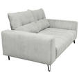 BIGSOFA  in Cord Hellgrau  - Hellgrau/Schwarz, KONVENTIONELL, Textil/Metall (246/100/116cm) - Carryhome