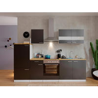 KÜCHENLEERBLOCK 270/200/60 cm   in Grau, Weiss  - Weiss/Edelstahlfarben, Basics, Holzwerkstoff/Metall (270/200/60cm) - Respekta