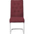 SCHWINGSTUHL Lederlook Dunkelrot, Edelstahlfarben - Edelstahlfarben/Beige, Design, Textil/Metall (45/103/50cm) - Dieter Knoll