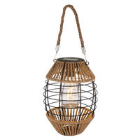 SOLARLEUCHTE 16,5/40,5 cm   - Klar/Schwarz, Natur, Naturmaterialien/Kunststoff (16,5/40,5cm) - Globo