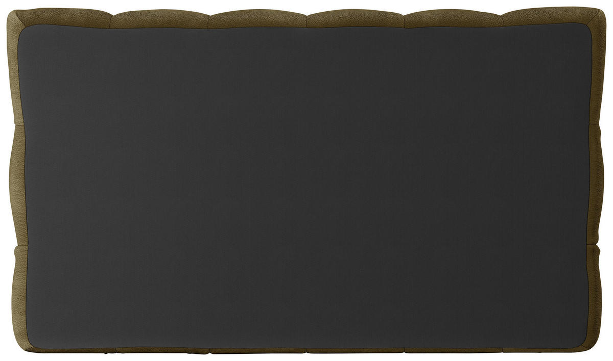 BOXBETT 160/200 cm,  in Olivgrün, gepolstertes Kopfteil, Bettkasten, Topper, H3 + H3 = fest  - Schwarz/Olivgrün, Design, Textil/Metall (160/200cm) - Ti'me