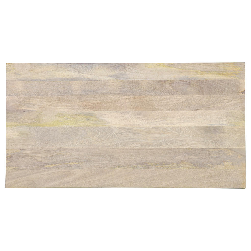 Thumbnail - Livetastic Couchtisch, Natur, Schwarz, Holz, Metall, Mangoholz, massiv, Rundrohr, 46x65x60 cm, Wohnzimmer, Wohnzimmertis...