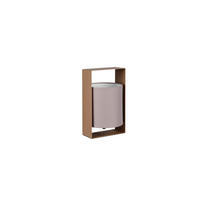 TISCHLEUCHTE - Taupe/Braun, Design, Textil/Metall (16/15/27cm)