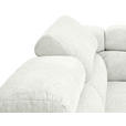 ECKSOFA  in Flachgewebe Weiß  224/282 cm  - Chromfarben/Weiß, KONVENTIONELL, Textil/Metall (224/282cm) - Hom`in
