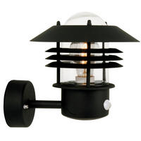 AUSSENWANDLEUCHTE Vejers 22/23 cm  - Schwarz, Design, Metall (22/23cm) - Nordlux