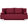 SCHLAFSOFA in Webstoff Bordeaux  - Chromfarben/Bordeaux, Design, Textil/Metall (197/88/89cm) - Xora