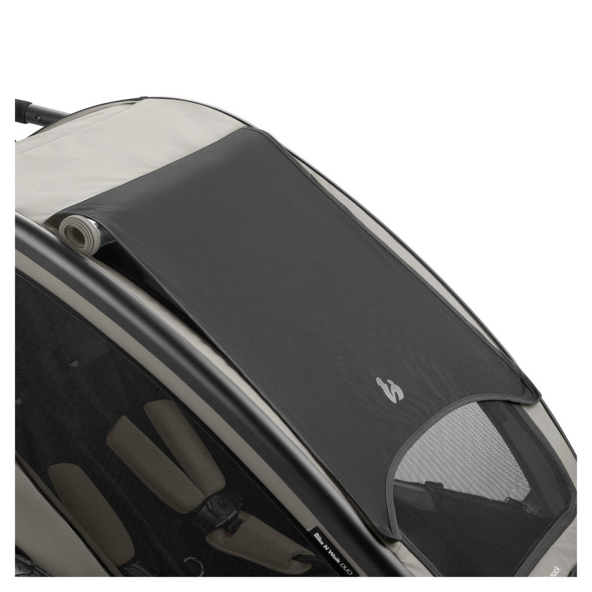 FAHRRADANHÄNGER   Bike N Walk Duo  - Hellgrau, Basics, Kunststoff/Textil (81/107/134cm) - Hauck