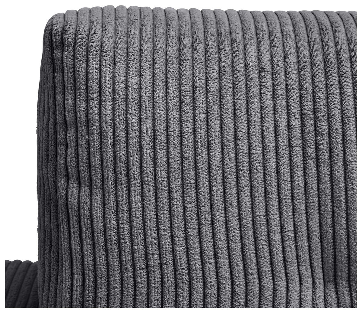 WOHNLANDSCHAFT in Cord Anthrazit  - Anthrazit/Schwarz, Konventionell, Kunststoff/Textil (126/293/155cm) - Ti'me