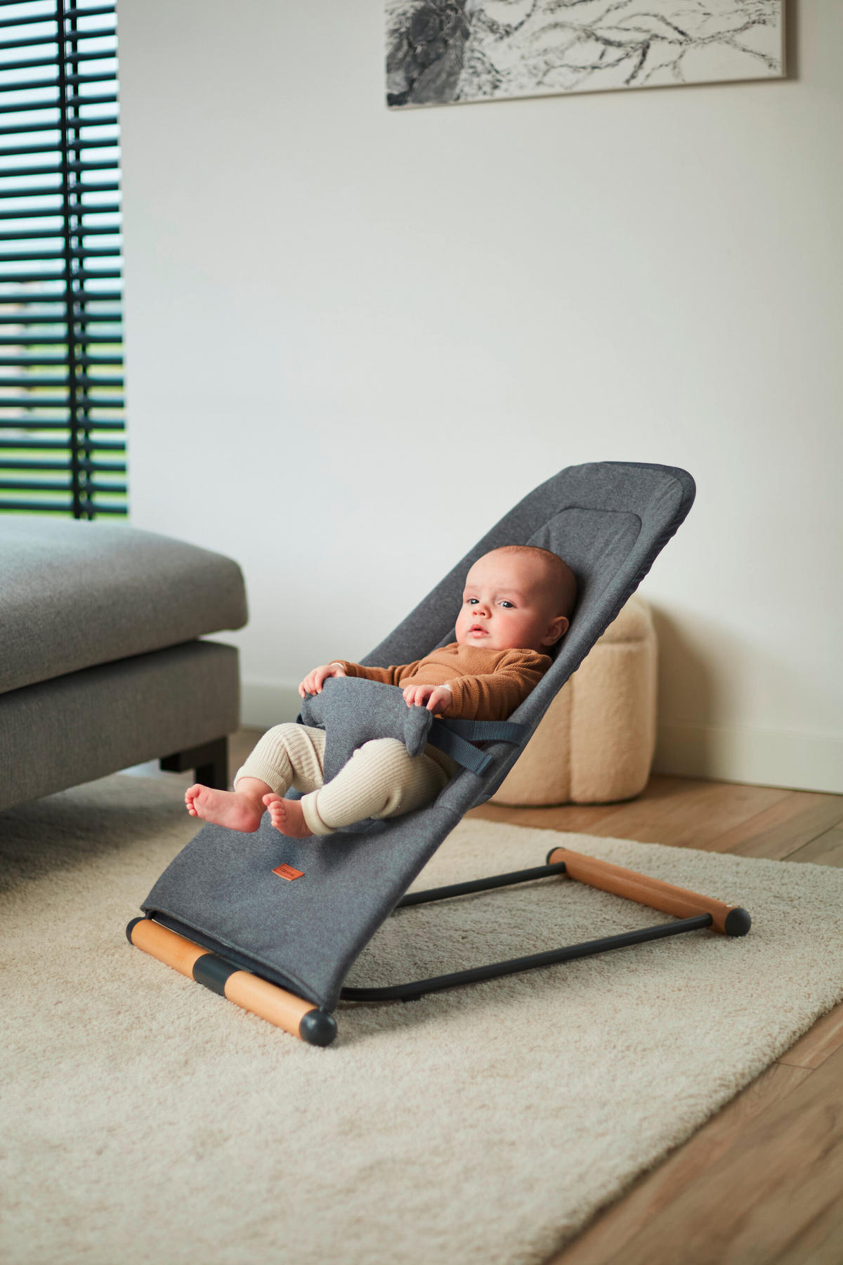 SCHAUKELWIPPE  - Anthrazit, KONVENTIONELL, Holz/Textil (64/47/65,5cm) - Childhome