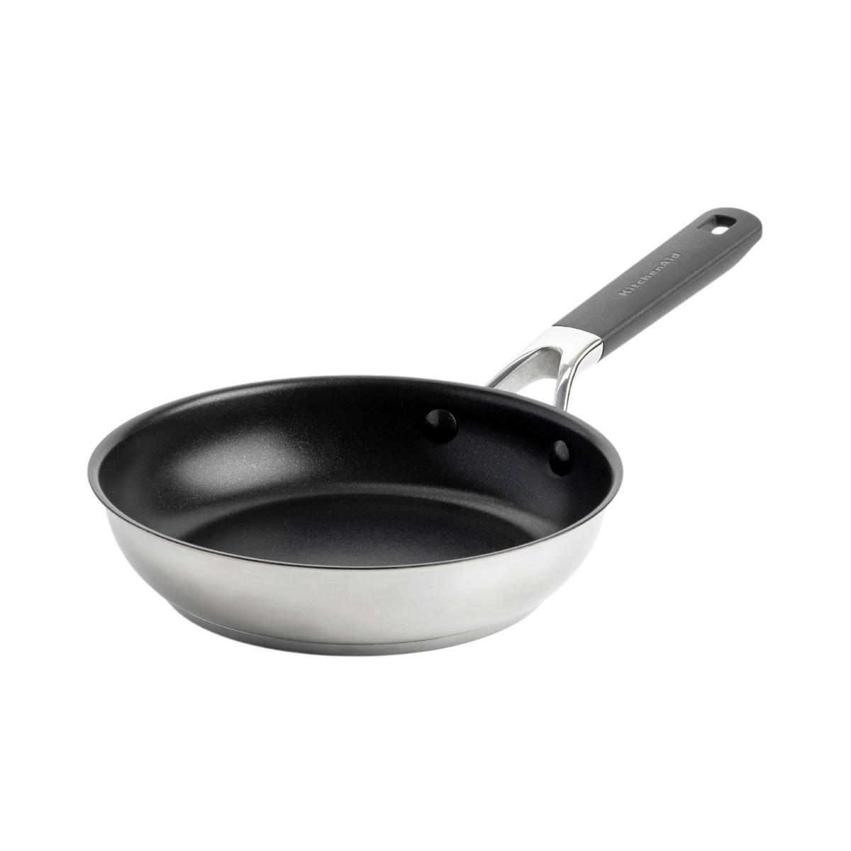 BRATPFANNE Classic Stainless Steel Keramikbeschichtung 20 cm  - Silberfarben, Basics, Kunststoff/Metall (20cm) - Kitchenaid