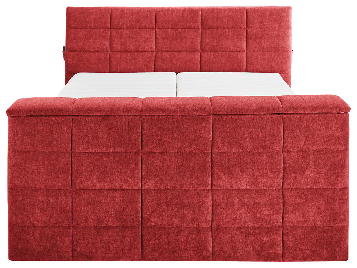BOXSPRING-ÁGY 180/200 cm  piros  - piros, Konventionell, textil (180/200cm) - Carryhome