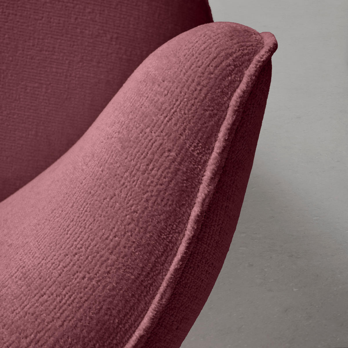 FÅTÖLJ i textil bordeaux  - bordeaux/svart, Modern, metall/textil (77/81/85cm) - MID.YOU
