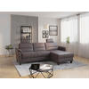 ECKSOFA in Mikrofaser Braun  - Wengefarben/Braun, Konventionell, Holz/Textil (244/163cm) - Sit & More