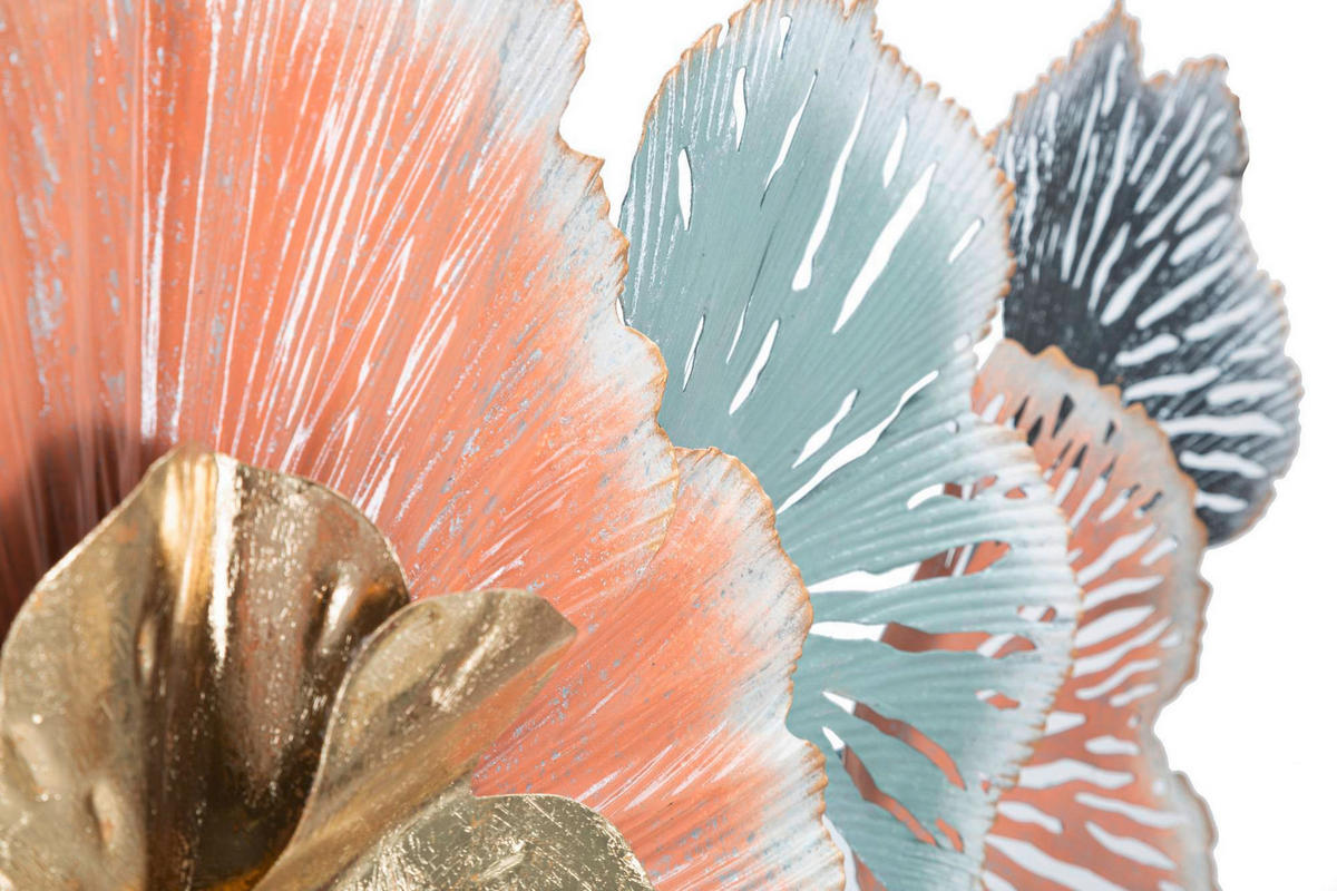 Wanddeko Soty Metall  - Blau/Goldfarben, Basics, Metall (93/53/7.5cm)