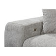 ECKSOFA Hellgrau Chenille  - Hellgrau/Schwarz, KONVENTIONELL, Kunststoff/Textil (268/172cm) - Carryhome