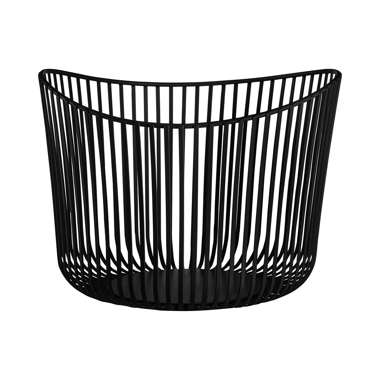 UNIVERSALKORB  - Schwarz, Metall (31,5/23,0cm) - Blomus
