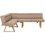 ECKBANK 170/230 cm  in Eichefarben, Beige  - Eichefarben/Beige, KONVENTIONELL, Holz/Textil (170/230cm) - Moderano