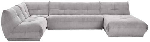 SOFFA i manchester grå  - grå, Trend, textil (210/390/185cm) - Livetastic