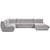WOHNLANDSCHAFT in Cord Grau  - Grau, Trend, Textil (210/390/185cm) - Livetastic