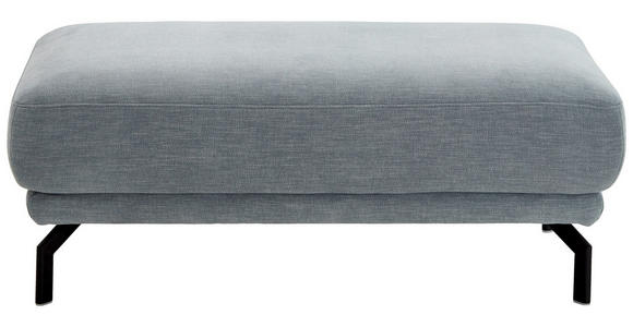 ECKSOFA in Chenille Hellblau  - Schwarz/Hellblau, Design, Textil/Metall (305/224cm) - Dieter Knoll