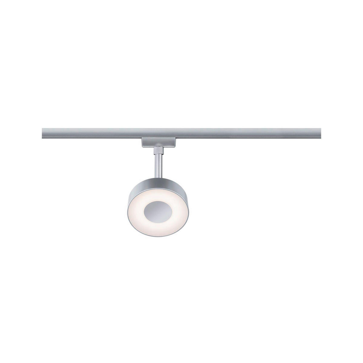 SCHIENENSYSTEM-STRAHLER - Chromfarben, Basics, Kunststoff/Metall (9,8/15,4/5,0cm) - Paulmann