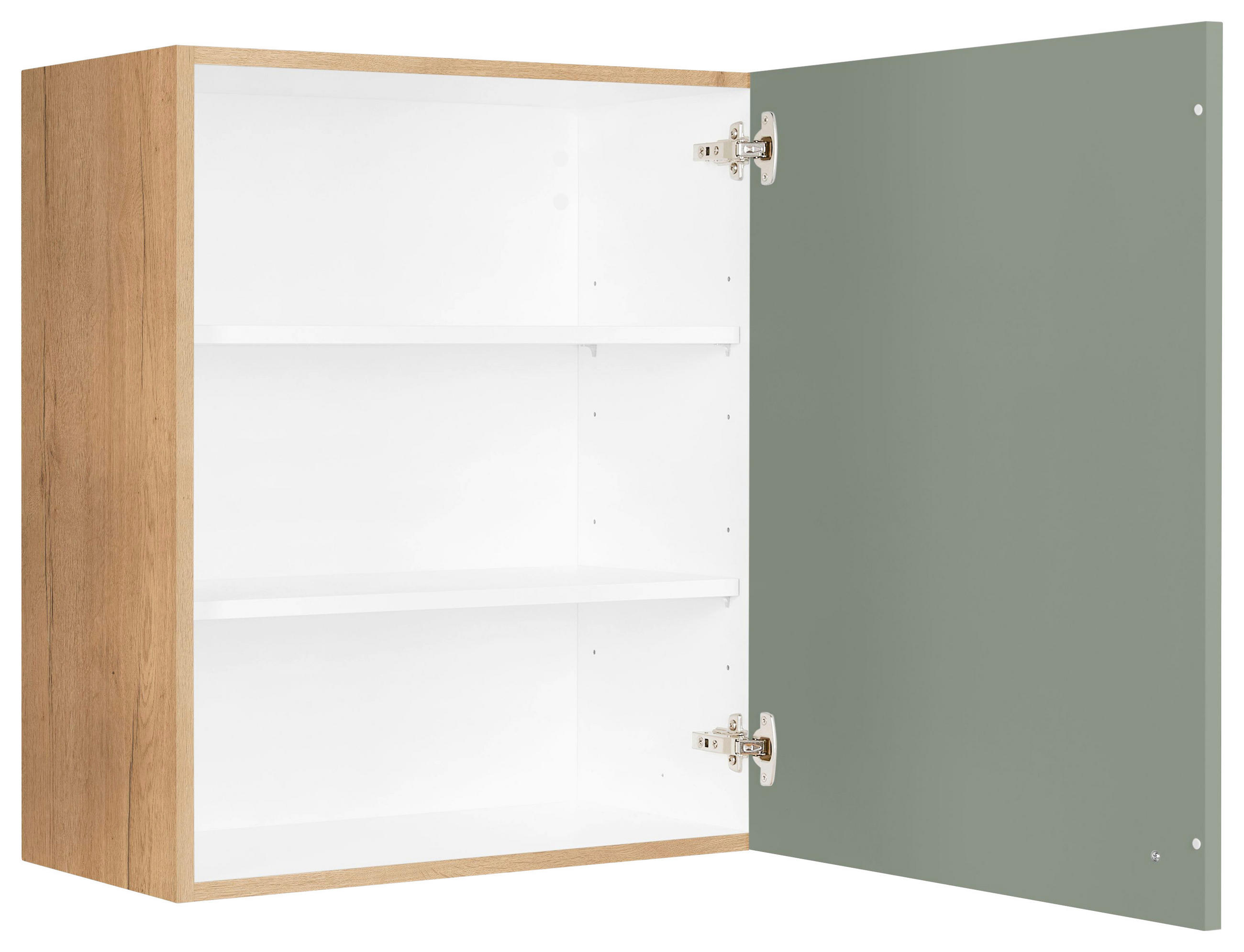 KÜCHENOBERSCHRANK 60/72/35 cm  in Grün, Eichefarben  - Eichefarben/Schwarz, MODERN, Holzwerkstoff/Metall (60/72/35cm) - Nobilia