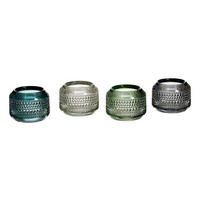 TEELICHTHALTER  - Blau/Petrol, Trend, Glas (8/8/6cm) - Ritzenhoff Breker