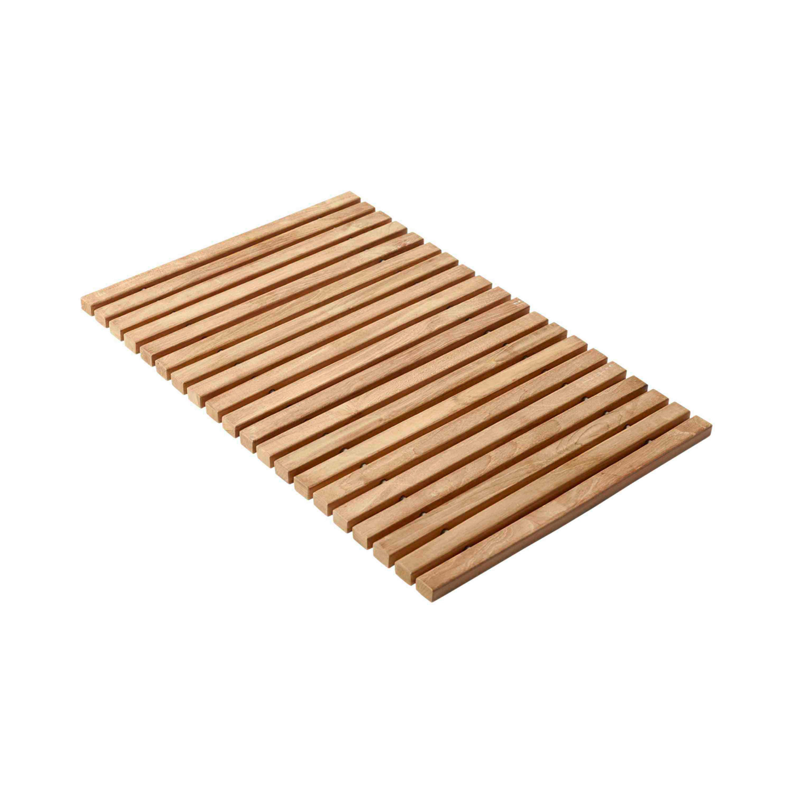 BADTEPPICH Naturfarben, Teakfarben  - Naturfarben/Teakfarben, Design, Holz (60/2,5/40cm) - Livetastic