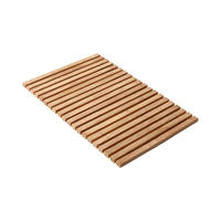 BADTEPPICH Naturfarben, Teakfarben  - Naturfarben/Teakfarben, Design, Holz (60/2,5/40cm) - Livetastic