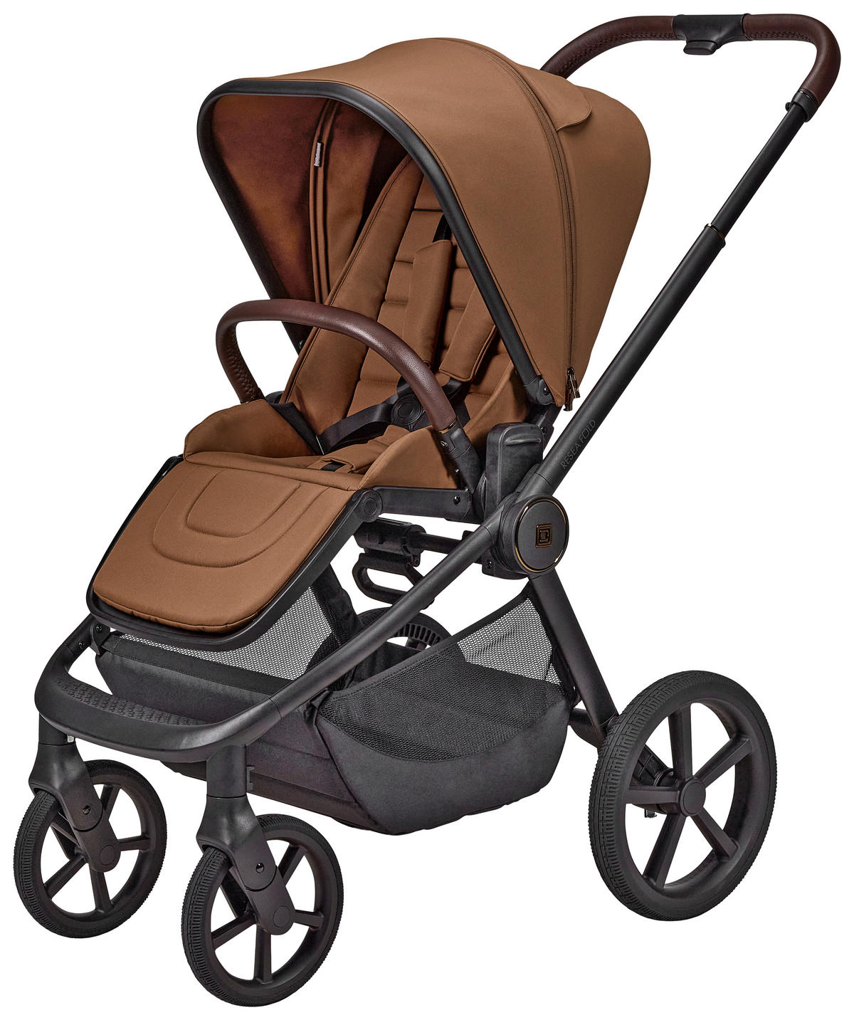 KINDERWAGENSET RESEA FOLD SET  - Cognac/Schwarz, Basics, Textil/Metall (116/57/94cm) - Moon